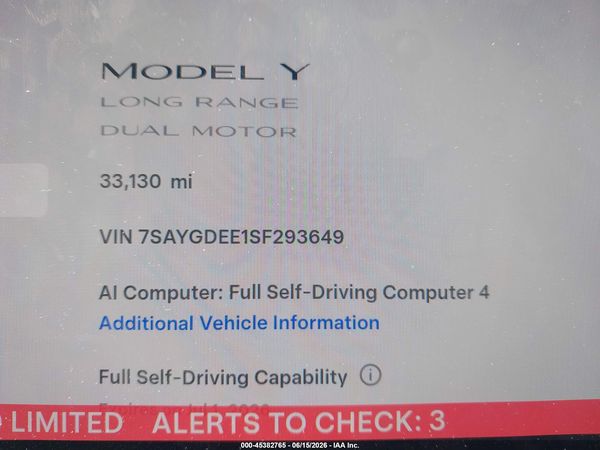 2025 TESLA MODEL Y