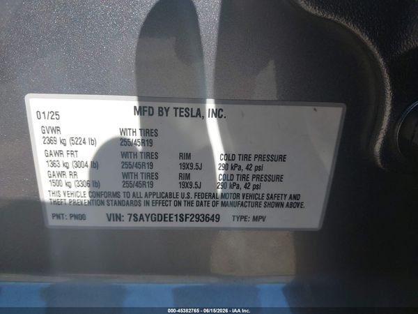 2025 TESLA MODEL Y