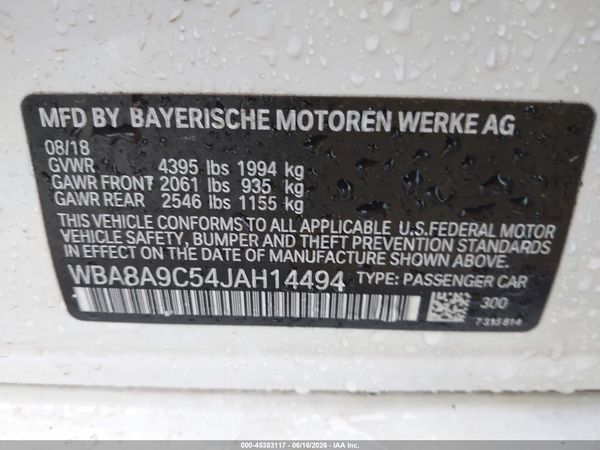 2018 BMW 320I