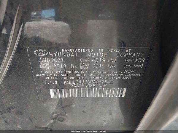2023 HYUNDAI SONATA HYBRID SEL
