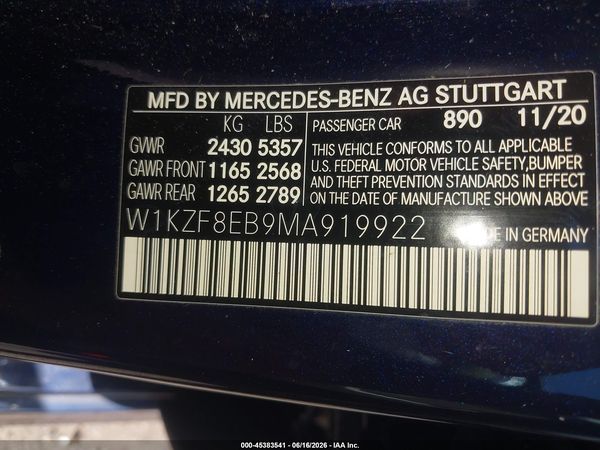 2021 MERCEDES-BENZ E 350 4MATIC