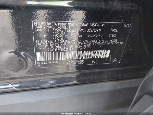2021 TOYOTA RAV4 XLE
