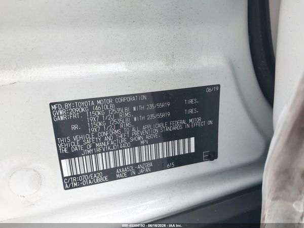 2019 TOYOTA RAV4 LIMITED