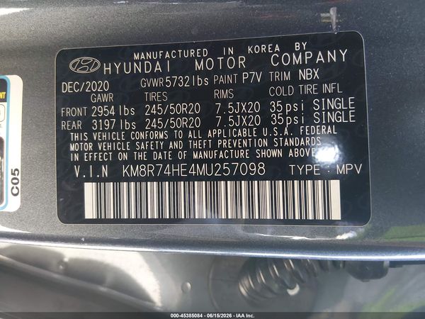 2021 HYUNDAI PALISADE CALLIGRAPHY