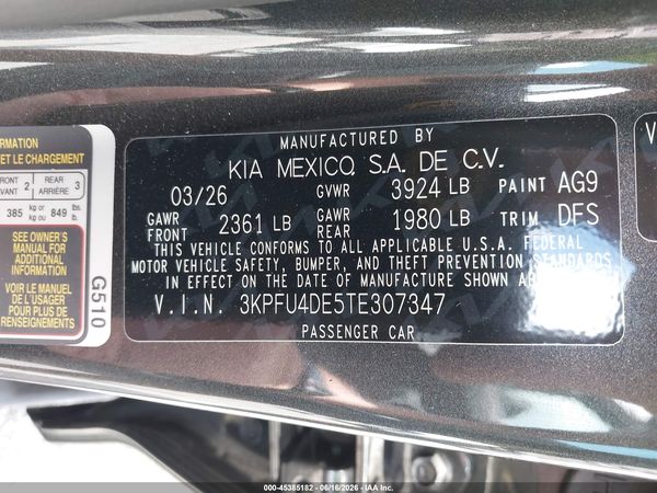 2026 KIA K4 EX