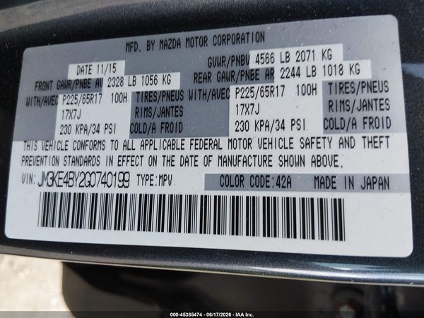 2016 MAZDA CX-5 SPORT