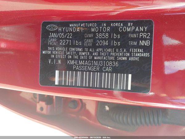 2022 HYUNDAI ELANTRA SEL