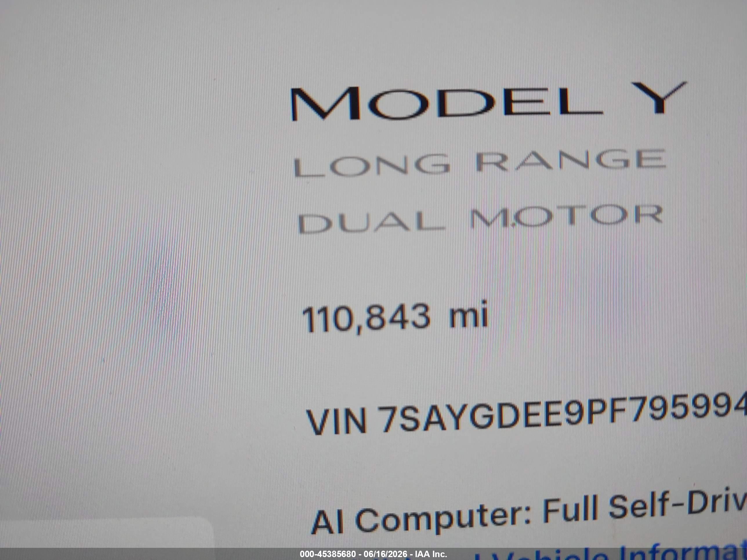 2023 TESLA MODEL Y