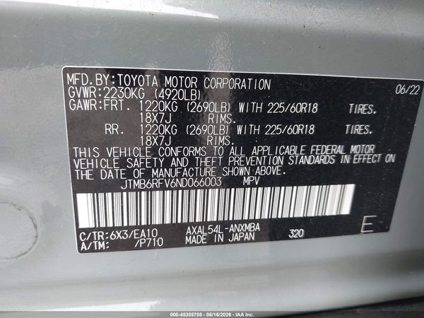 2022 TOYOTA RAV4 HYBRID XLE PREMIUM