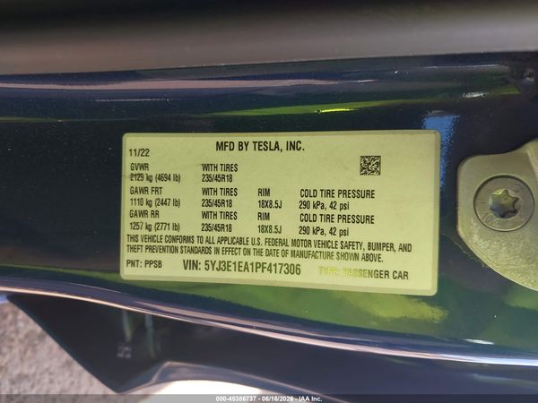 2023 TESLA MODEL 3 REAR-WHEEL DRIVE