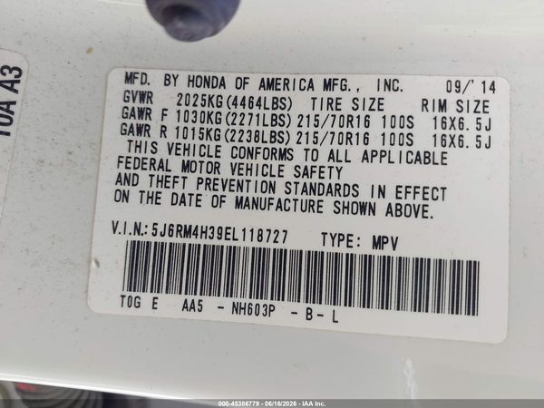 2014 HONDA CR-V LX