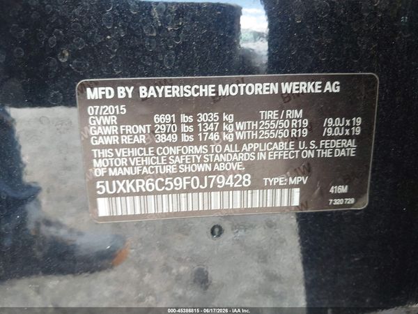 2015 BMW X5 XDRIVE50I