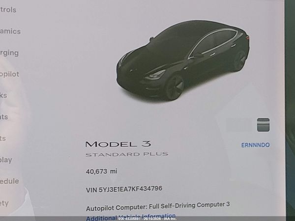 2019 TESLA MODEL 3
