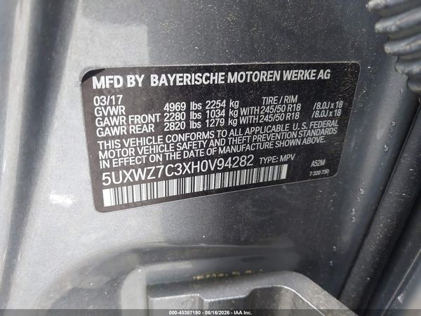 2017 BMW X3 SDRIVE28I