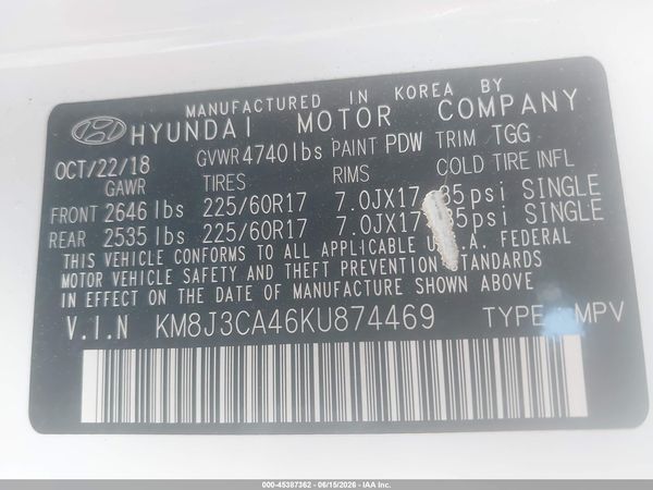 2019 HYUNDAI TUCSON VALUE