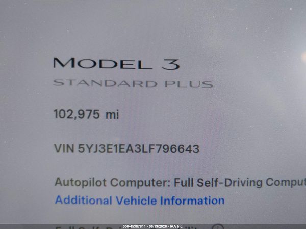 2020 TESLA MODEL 3