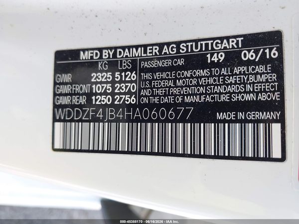 2017 MERCEDES-BENZ E 300 E300