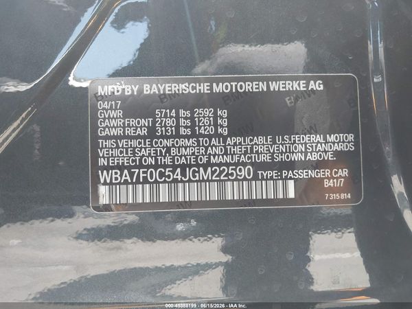 2018 BMW 7 SERIES 750I
