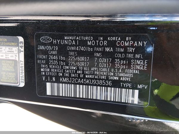 2019 HYUNDAI TUCSON SE