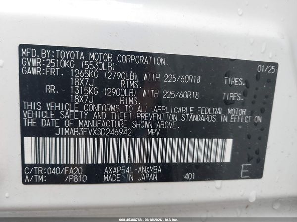 2025 TOYOTA RAV4 PLUG-IN HYBRID SE