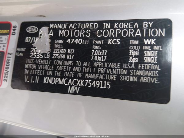 2019 KIA SPORTAGE LX