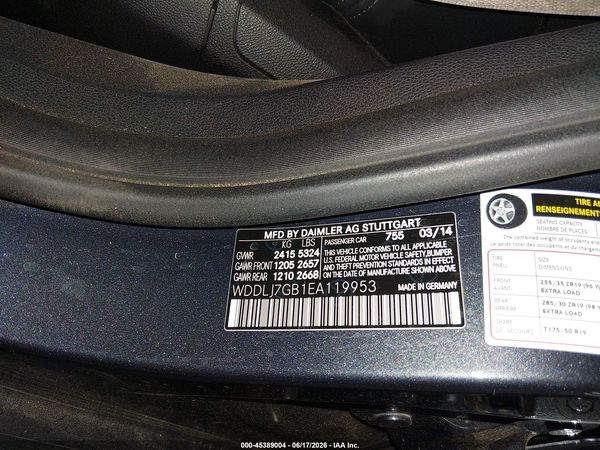2014 MERCEDES-BENZ CLS 63 AMG S 4MATIC