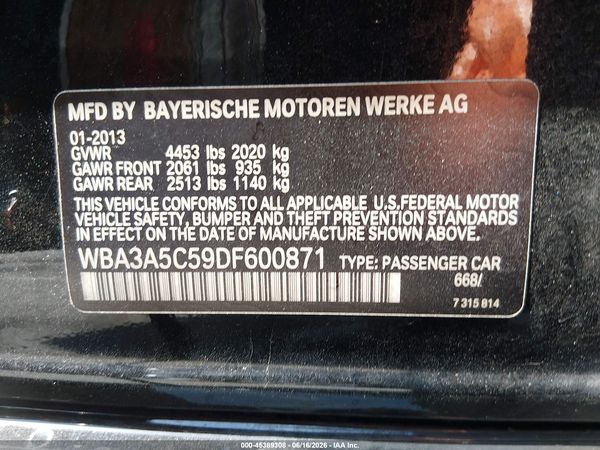 2013 BMW 328I