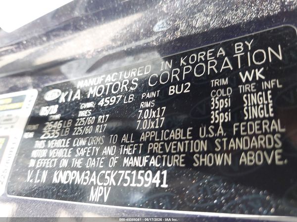 2019 KIA SPORTAGE LX