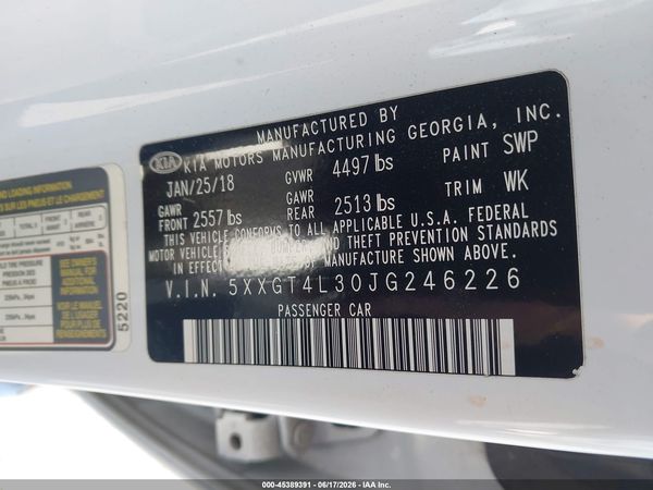 2018 KIA OPTIMA S