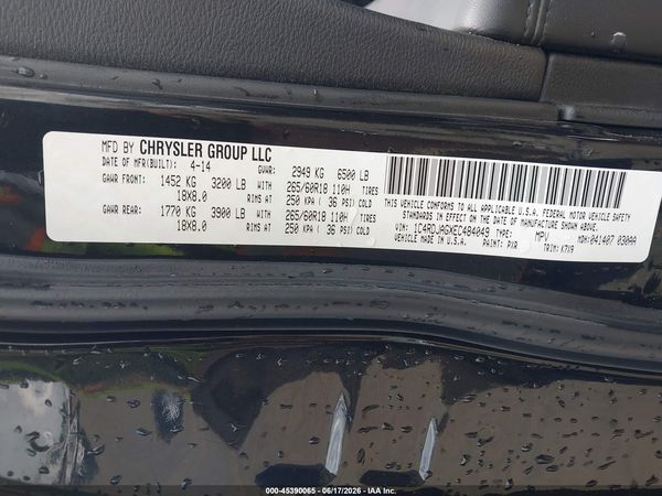 2014 DODGE DURANGO SXT