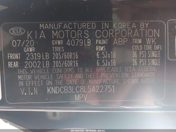 2020 KIA NIRO LX