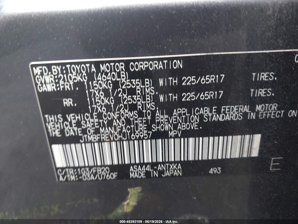 2017 TOYOTA RAV4 LE