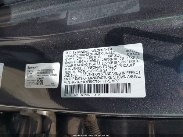 2023 HONDA PILOT 2WD EX-L 8 PASSENGER