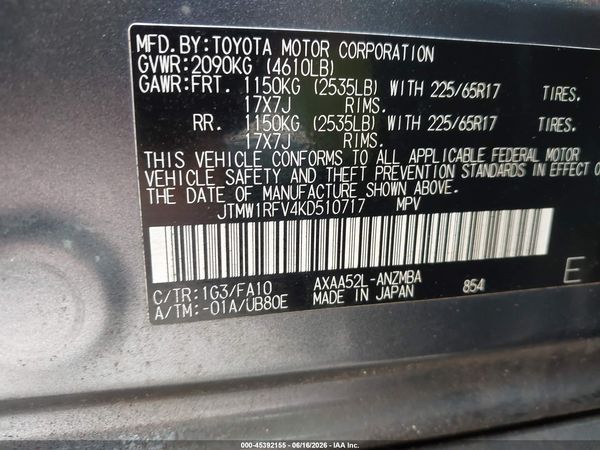 2019 TOYOTA RAV4 XLE