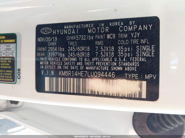 2020 HYUNDAI PALISADE SE