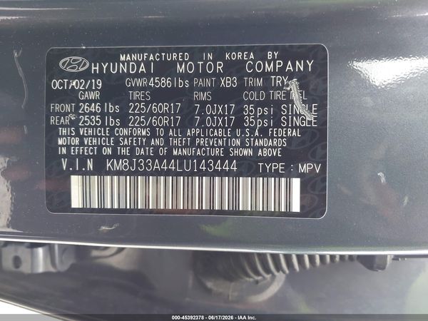 2020 HYUNDAI TUCSON VALUE