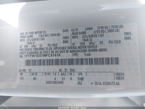 2021 FORD F-150 XLT