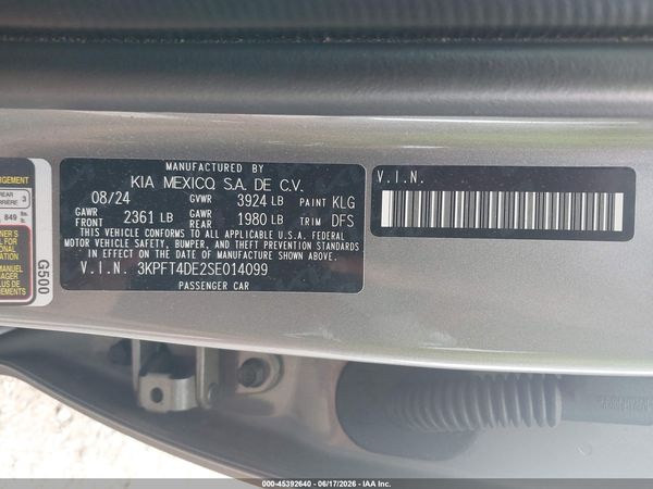 2025 KIA K4 LXS