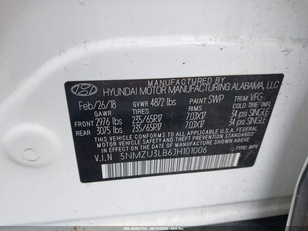 2018 HYUNDAI SANTA FE SPORT 2.4L