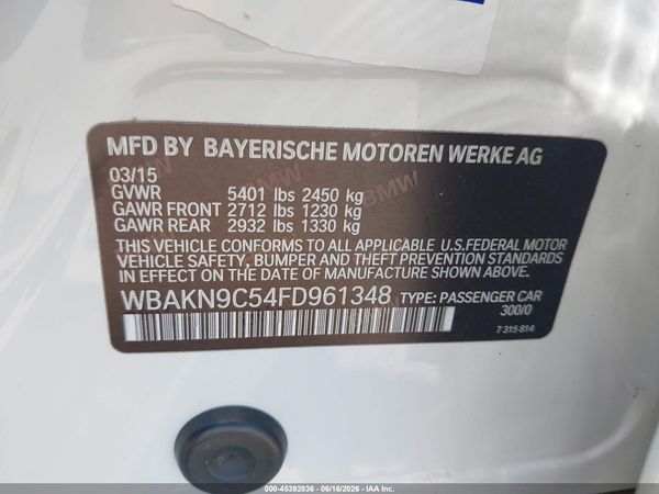 2015 BMW 550I