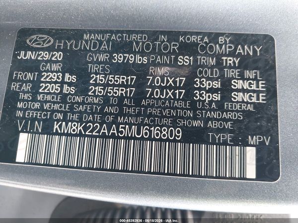 2021 HYUNDAI KONA SEL