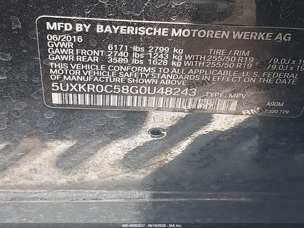 2016 BMW X5 XDRIVE35I