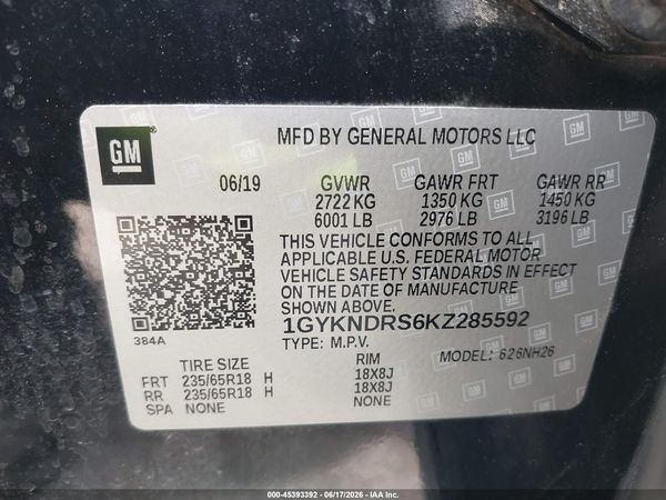 2019 CADILLAC XT5 LUXURY