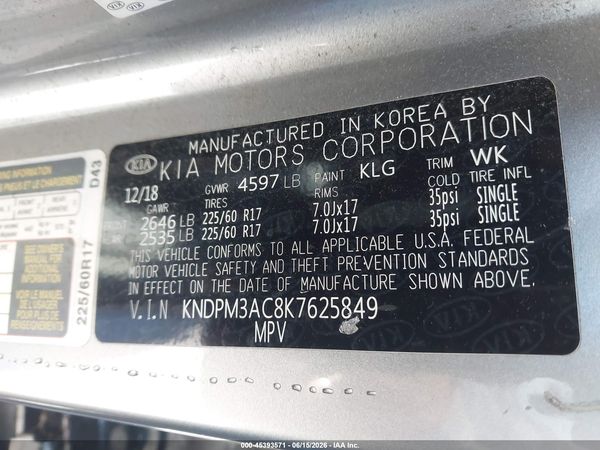 2019 KIA SPORTAGE LX