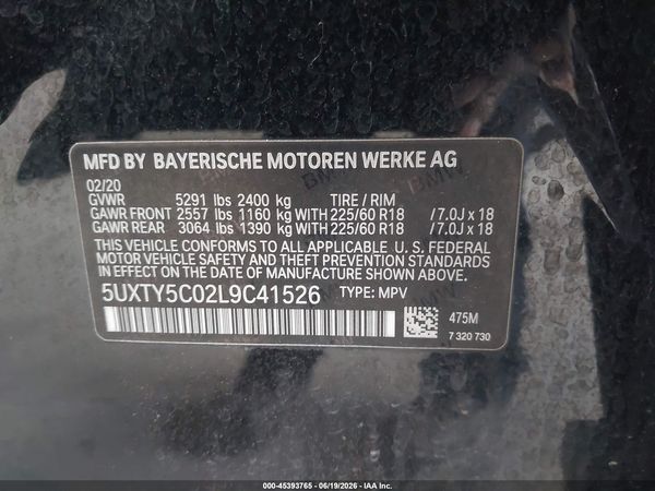 2020 BMW X3 XDRIVE30I