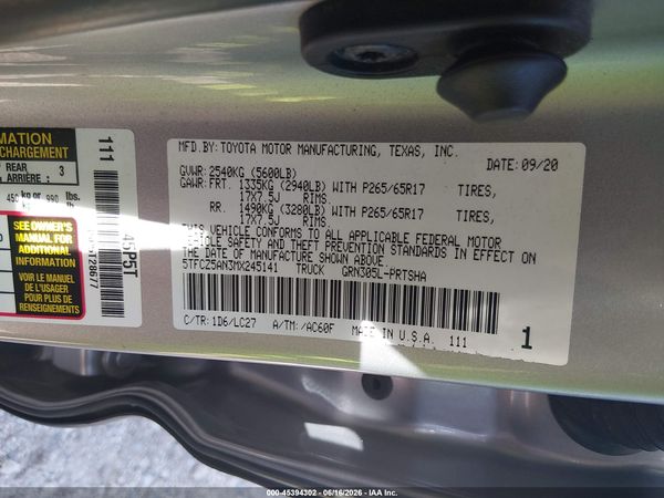2021 TOYOTA TACOMA TRD SPORT