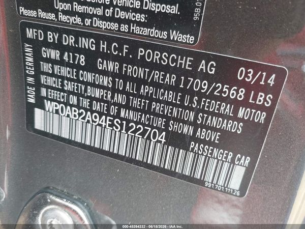 2014 PORSCHE 911