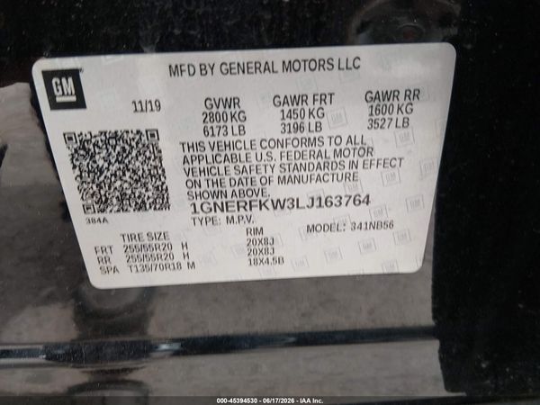 2020 CHEVROLET TRAVERSE FWD LS — I9