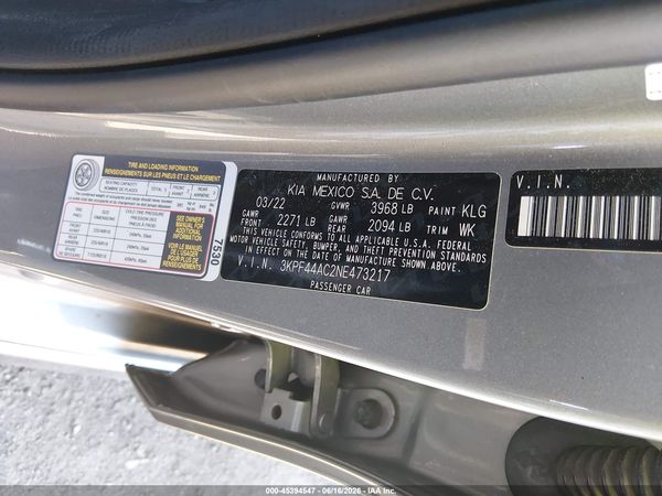 2022 KIA FORTE GT