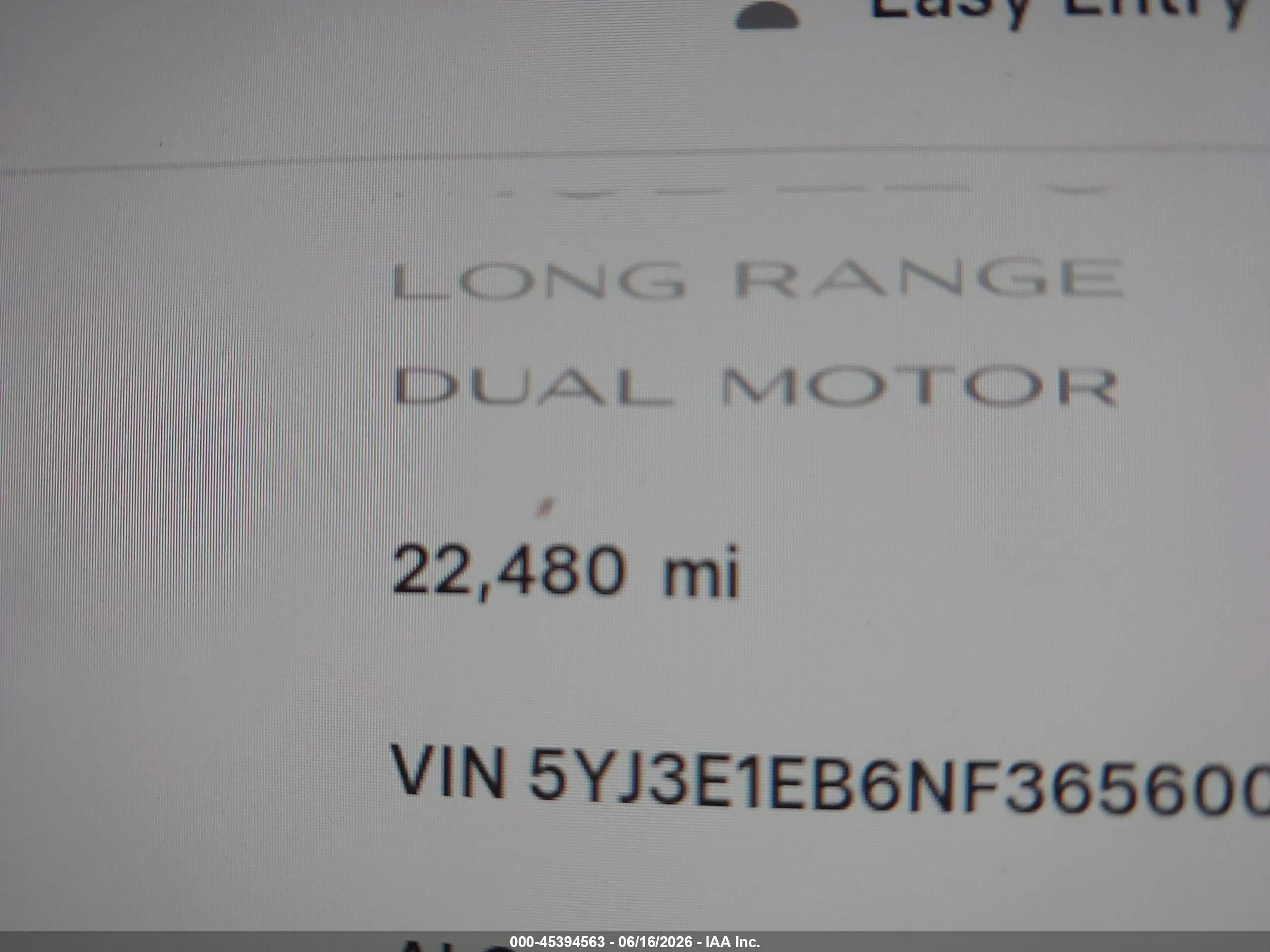2022 TESLA MODEL 3